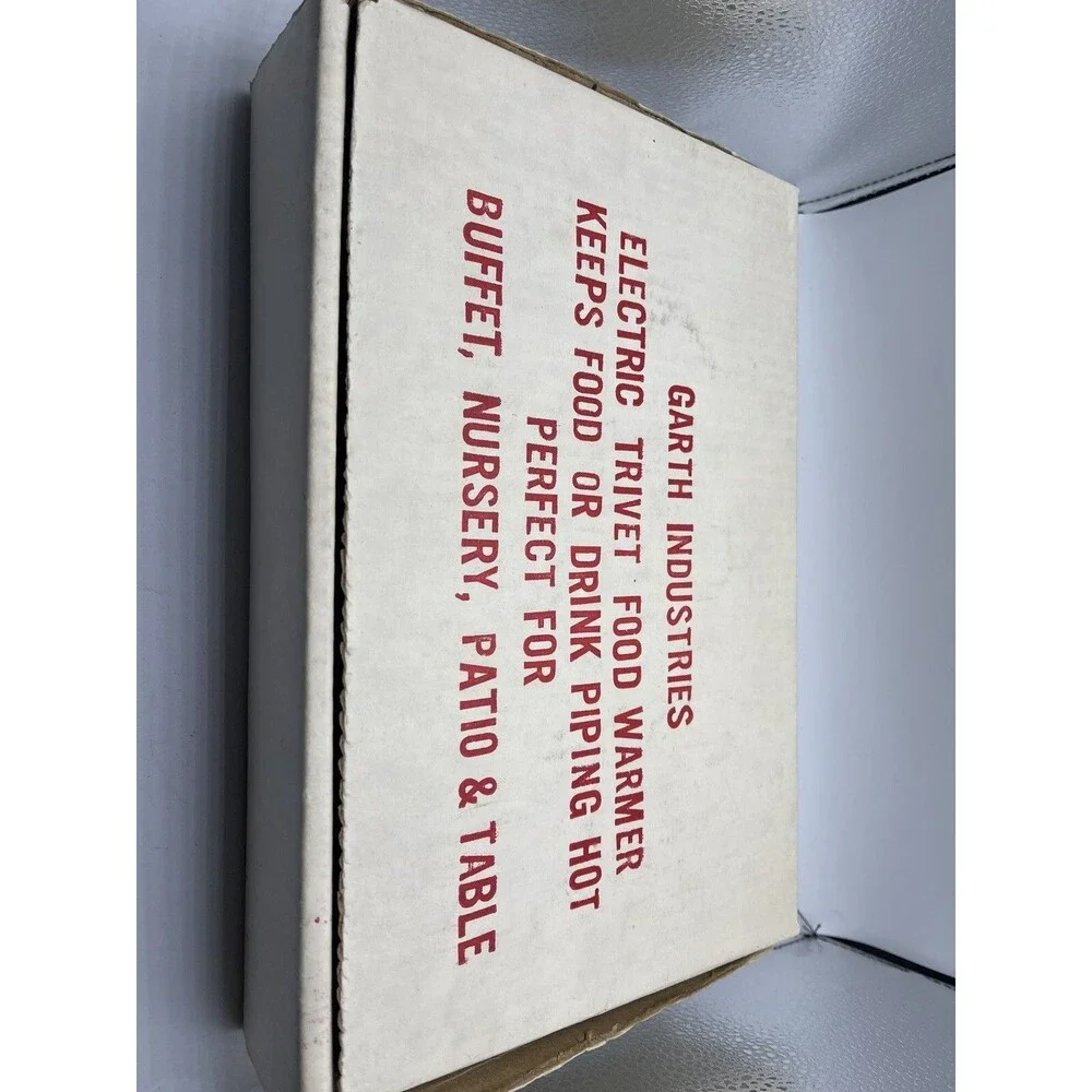 Vintage Garth Industries Electric Trivet Food Warmer Ruth Reeves Decorative Tile